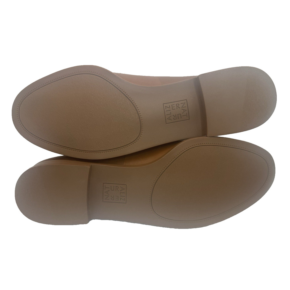 Naturalizer Womens Wide Loafers Brown Tan Slip-On Leather Comfort Sawyer 9 W - Picture 5 of 6